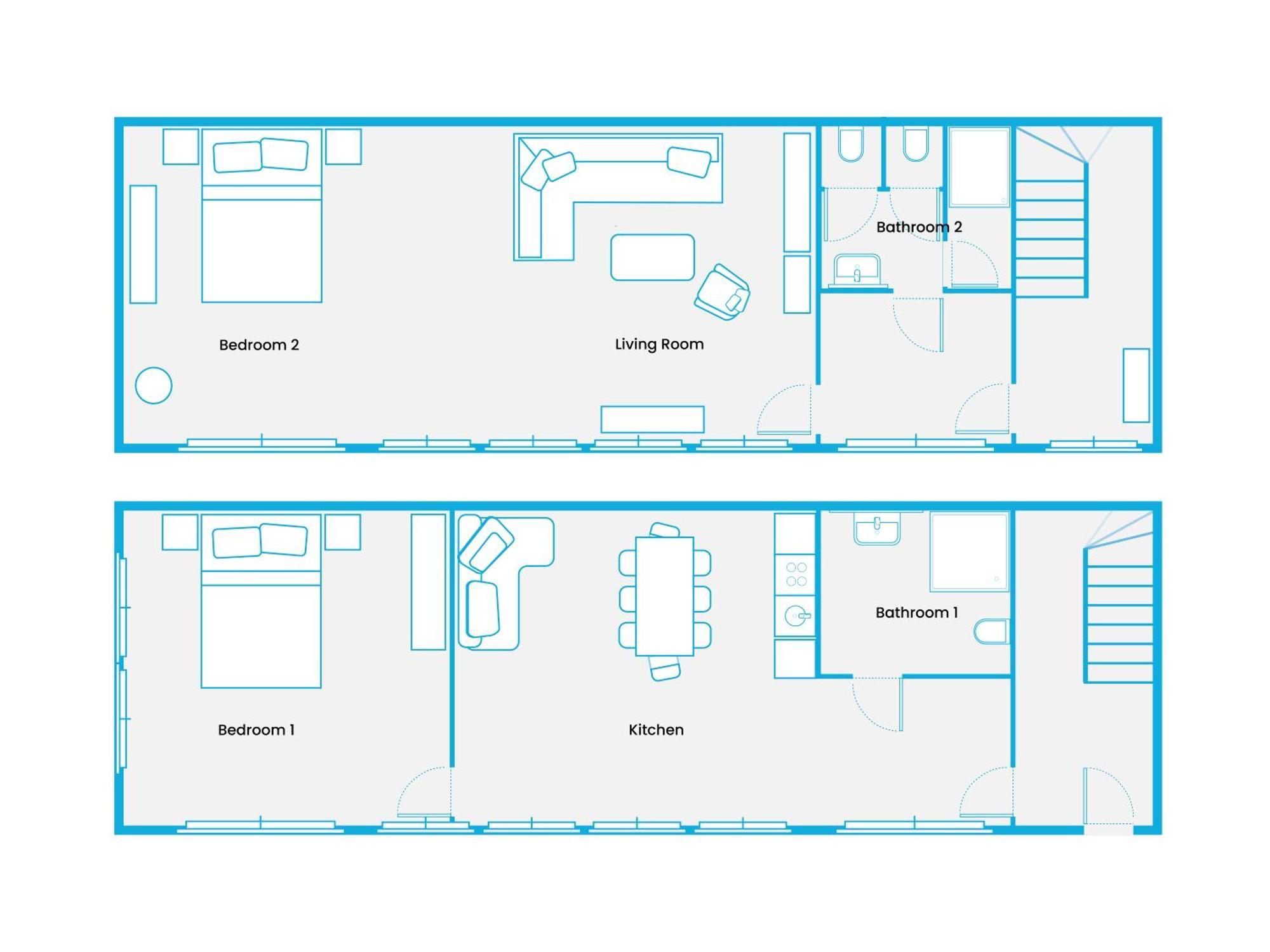 Mitte Loft On 2floors, 150 Qaudratmeter, 2brs, 2bathrooms, Living Room, Dinning Up To 8 Ppl Appartement *